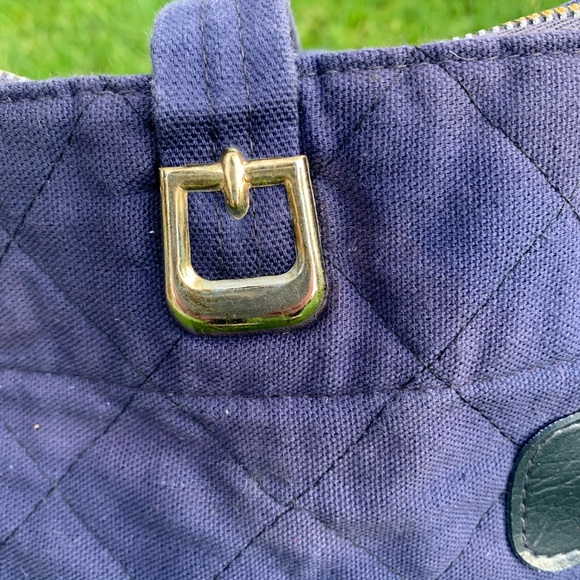 GIVENCHY Blue Quilted Duffle Tote Bag EUC vintage - Picture 4 of 10